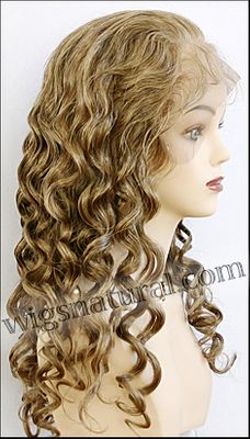Silk top full lace wig, or Full lace wig, virgin European hair, virgin Brazilian hair, or virgin Asian hair, style VW-GLBrown-BodyCurl-11NHL8-26