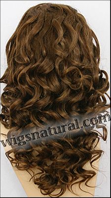 Silk top full lace wig, or Full lace wig, Virgin European hair, virgin Brazilian hair, or virgin Asian hair, style VW-GMBrown-BodyCurl-4BM7-22