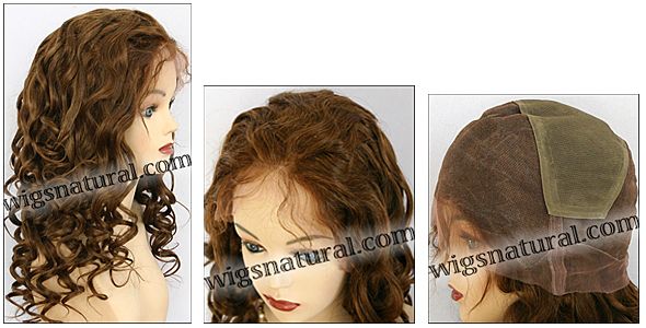 Silk top full lace wig, or Full lace wig, Virgin European hair, virgin Brazilian hair, or virgin Asian hair, style VW-GMBrown-BodyCurl-4BM7-22