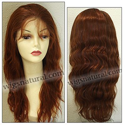 Silk top full lace wig, or Full lace wig, Virgin European hair, virgin Brazilian hair, or virgin Asian hair, style VW-LCopper-Nwavy-22-24