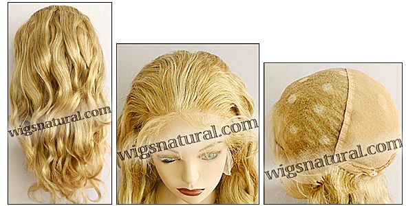 Silk top full lace wig, or Full lace wig, Virgin European hair, virgin Brazilian hair, or virgin Asian hair, style VW-LGBlond-Wavy-17HL15-22