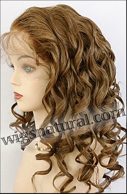 Silk top full lace wig, or Full lace wig, Virgin European hair, virgin Brazilian hair, or virgin Asian hair, style VW-LGBrown-BodyCurl-7-22