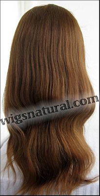 Silk top full lace wig, or Full lace wig, Virgin European hair, virgin Brazilian hair, or virgin Asian hair, style VW-MCBrown-Straight-22M30-22