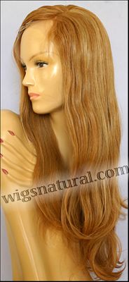 Silk top full lace wig, or Full lace wig, Virgin European hair, virgin Brazilian hair, or virgin Asian hair, style VW-StrawbBlond-Straight-15HL26-26