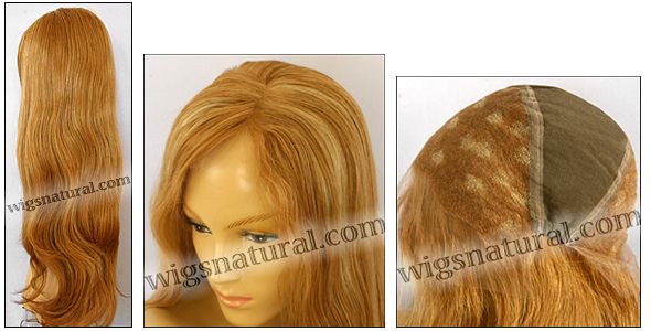 Silk top full lace wig, or Full lace wig, Virgin European hair, virgin Brazilian hair, or virgin Asian hair, style VW-StrawbBlond-Straight-15HL26-26
