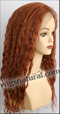 Silk top full lace wig, or Full lace wig, Virgin European hair, virgin Brazilian hair, or virgin Asian hair, style VWST-MCoRed-Wavy-25-22 Silk top full lace wig, or Full lace wig, Virgin European hair, virgin Brazilian hair, or virgin Asian hair, style VWST-MCoRed-Wavy-25-22