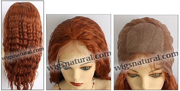 Silk top full lace wig, or Full lace wig, Virgin European hair, virgin Brazilian hair, or virgin Asian hair, style VWST-MCoRed-Wavy-25-22 Silk top full lace wig, or Full lace wig, Virgin European hair, virgin Brazilian hair, or virgin Asian hair, style VWST-MCoRed-Wavy-25-22