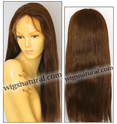 Silk top Glueless Lace Wig, Virgin European hair, virgin Brazilian hair, or virgin Asian hair, style VWGL-CBrown-TStraight-22-18 Silk top Glueless Lace Wig, Virgin European hair, virgin Brazilian hair, or virgin Asian hair, style VWGL-CBrown-TStraight-22-18