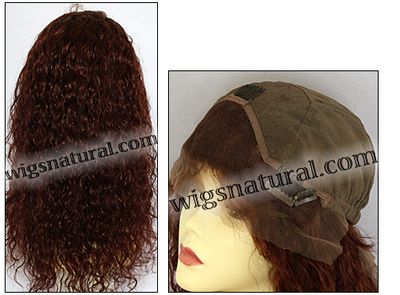 Silk Top Lace Front Wig, or lace front wig, Virgin European hair, virgin Brazilian hair, or virgin Asian hair, style VWLF-DAuburn-Curly-31-22