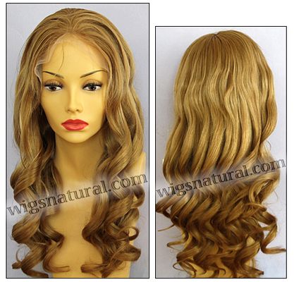 Silk Top Lace Front Wig, or lace front wig, Virgin European hair, virgin Brazilian hair, or virgin Asian hair, style VWLF-MBlond-bodyCurl-10N-26