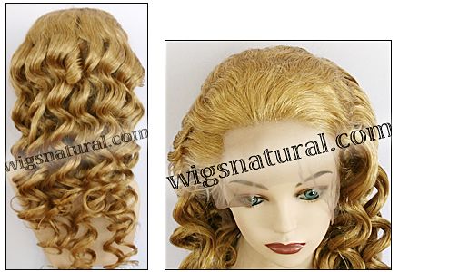 Silk Top Lace Front Wig, or lace front wig, Virgin European hair, virgin Brazilian hair, or virgin Asian hair, style VWLF-MGBlond-BodyCurl-15HL14-26