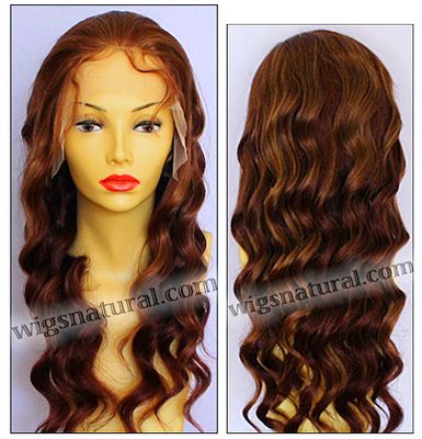 Silk Top Lace Front Wig, or lace front wig, Virgin European hair, virgin Brazilian hair, or virgin Asian hair, VWLF-DAuburn-bodyCurl-22HL31-26