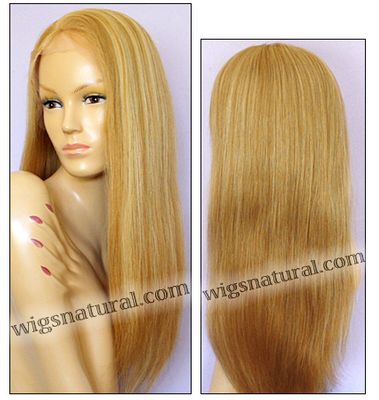 Silk Top Lace Front Wig, or lace front wig, Virgin European hair, virgin Brazilian hair, or virgin Asian hair, VWLF-GBlond-SStraight-11BLHL14-24
