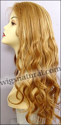 Silk Top Lace Front Wig, or lace front wig, Virgin European hair, virgin Brazilian hair, or virgin Asian hair, VWLF-GBlond-Wavy-12GHL14-26