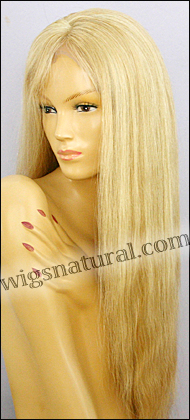 Silk Top Lace Front Wig, or lace front wig, Virgin European hair, virgin Brazilian hair, or virgin Asian hair, VWLF-LGBlond-Straight-17HL11BL-24