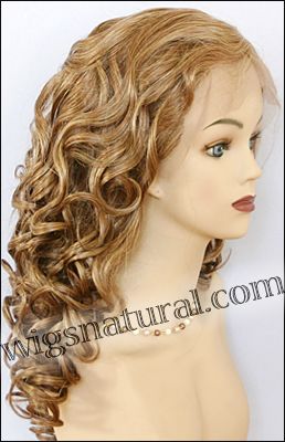 Silk Top Lace Front Wig, or lace front wig, Virgin European hair, virgin Brazilian hair, or virgin Asian hair, VWLF-MGBlond-BodyCurl-14HL10N-24