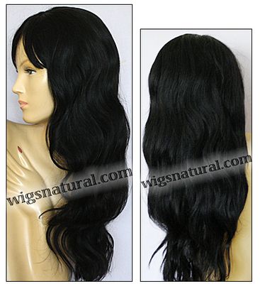 Remy Human Hair Wig HR-REMY NEW PARTNER, Sister Wig Brand, Color shown 1B