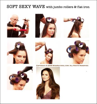 SOFT SEXY WAVE hairstyle - with jumbo rollers & flat iron
