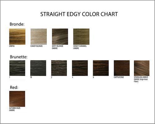 Synthetic wig Straight Edgy, Forever Young wig collection, Color Chart