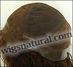 Thin skin around full lace wig, virgin European hair, virgin Brazilian hair, or virgin Asian hair, style VWTS-GBrown-Curly-7HL4-20, Custom