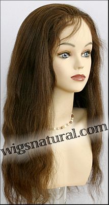 Thin skin around full lace wig, virgin European hair, virgin Brazilian hair, or virgin Asian hair, style VWTS-MBrown-Straight-4-22, Custom