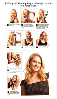 Tip your Head Upside down - Shaking and Running Fingers through the Hair to Loosen Curls