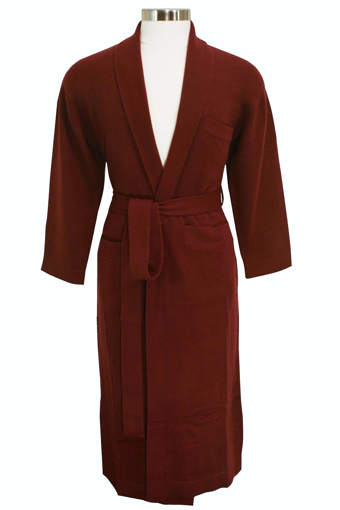 4 Ply Men's Cashmere Classic Robe with Full Length (Burgundy, Thick and Warm) by Cashmere Heartland 4 Ply Men's Cashmere Classic Robe with Full Length (Burgundy, Thick and Warm) by Cashmere Heartland