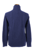 4-ply Men's Turtleneck Cashmere Sweater Cable Knit (Grey marine)