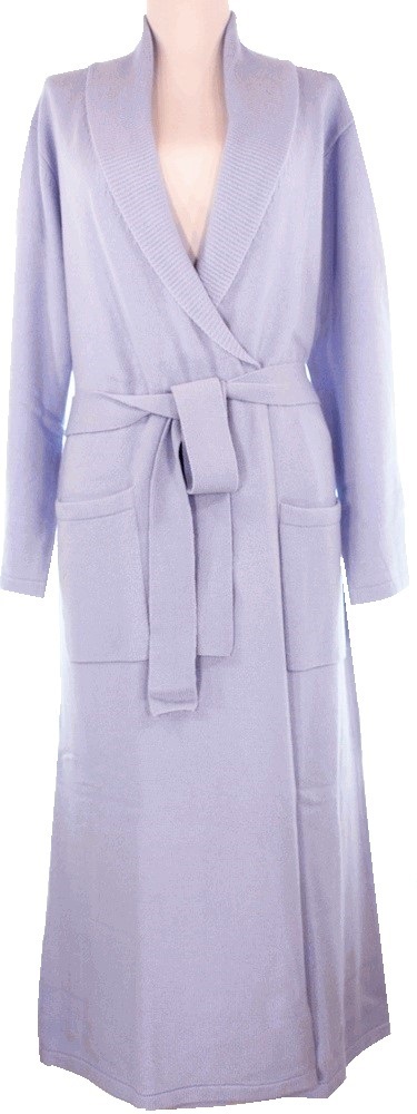 4 Ply Women's Cashmere Classic Robe with Full Length (Sky Blue, Thick and Warm) by Cashmere Heartland 4 Ply Women's Cashmere Classic Robe with Full Length (Sky Blue, Thick and Warm) by Cashmere Heartland