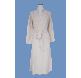 4-ply Women's Classic Cashmere Robe with Full Length (Ivory)