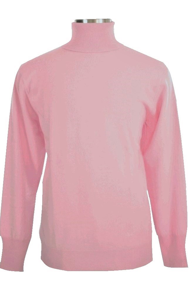 Mens Cashmere Sweaters | Mens Pure Cashmere Sweater Turtleneck (Pink) |  Sale and Save Big