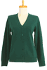 Women's Cardigan V-neck Cashmere Sweater (Green)