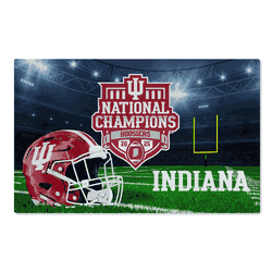 2025 NCAA Football Championship Indiana Hoosiers Crunch Time Washable Rug 20x32 inches