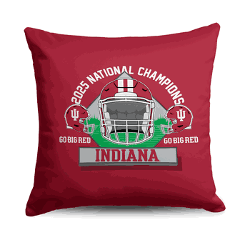 2025 NCAA Football Championship Indiana Hoosiers Effort Throw Pillow 18x18 inches