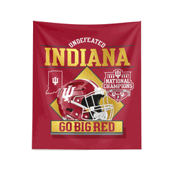 2025 NCAA Football Championship Indiana Hoosiers Golden Wall Hanging 34x40 inches