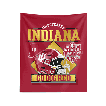2025 NCAA Football Championship Indiana Hoosiers Golden Wall Hanging 34x40 inches