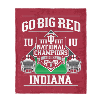 2025 NCAA Football Championship Indiana Hoosiers Historical Silk Touch Throw Blanket 46x60 inches