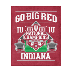 2025 NCAA Football Championship Indiana Hoosiers Historical Silk Touch Throw Blanket 46x60 inches