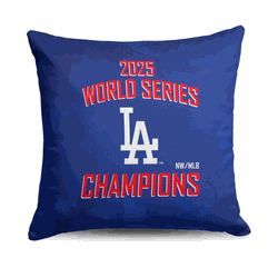 2025 World Series Championship Los Angeles Dodgers Bush League Throw Pillow 18x18 inches