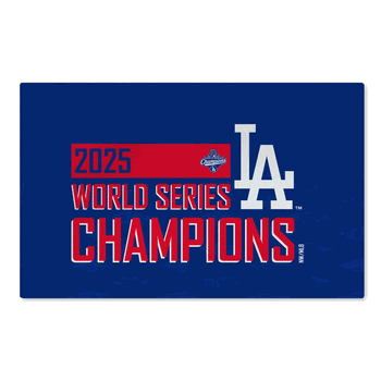 2025 World Series Championship Los Angeles Dodgers Dig In Washable Rug 20x32 inches