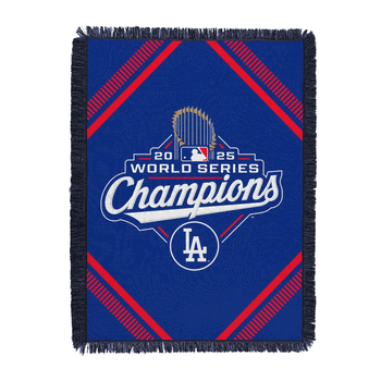 2025 World Series Championship Los Angeles Dodgers Shoestring Woven Tapestry 48x60 inches