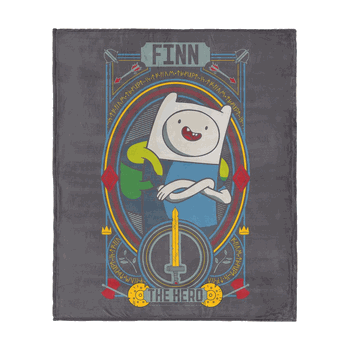 Adventure Time Finn The Hero Silk Touch Throw Blanket 50x60 inches