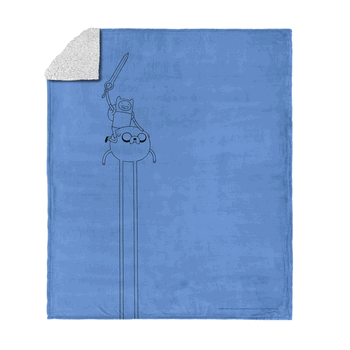 Adventure Time Jake Let's Ride Silk Touch Sherpa Throw Blanket 50x60 inches