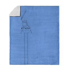 Adventure Time Jake Let's Ride Silk Touch Sherpa Throw Blanket 50x60 inches