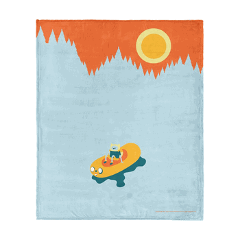 Adventure Time On An Adventure Silk Touch Throw Blanket 50x60 inches