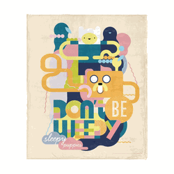Adventure Time Sleepy Puppies Silk Touch Throw Blanket 50x60 inches