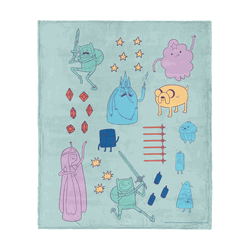 Adventure Time Welcome To Ooo Silk Touch Throw Blanket 40x50 inches