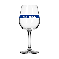 Air Force Falcons 12oz Stripe Stemmed Wine Glass