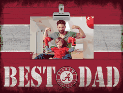Alabama Crimson Tide 10" x 8" Best Dad with Stripe Clip Frame