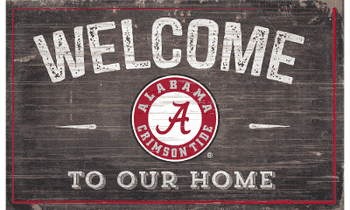 Alabama Crimson Tide 11X19 Welcome to Our Home Sign